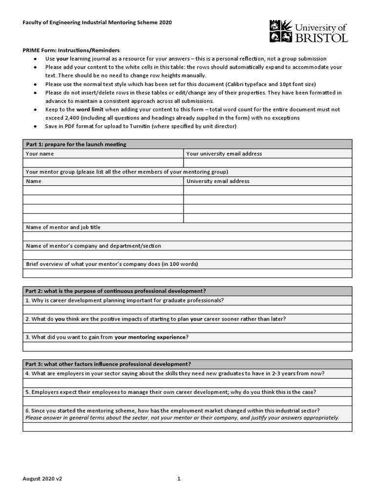 2020 Industrial Mentoring Scheme Guide | PDF | Mentorship | Typefaces