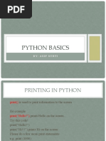 Python Basics: By: Asif Surti