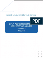 Módulo 3 - LEY 179 - A LEY DE PROCEDIMIENTOS ADMINISTRATIVOS. ASPECTOS GENERALES