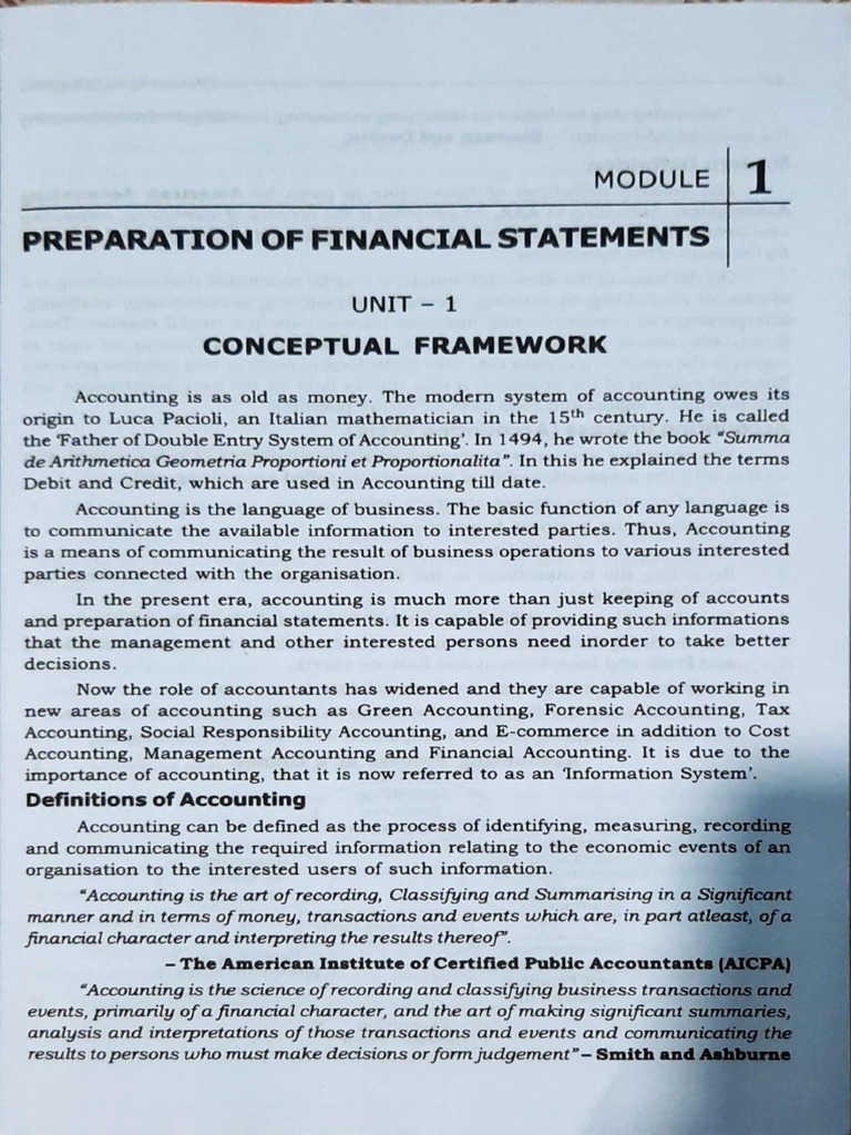 Unit 1 - Conceptual Framework | PDF