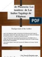 Juan de Plasensia's Las Costumbres de Los Indios Tagalogs