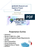 Undergraduate Manual: Research and Capstone Project