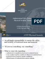 Antiterrorism/Force Protection Physical Security Training: ATFP/PS Program Officer: LCDR Christopher Shutt