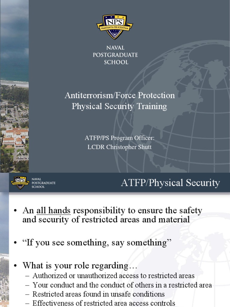 Antiterrorism/Force Protection Physical Security Training ATFP/PS