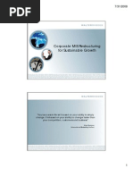ABF Presentation - Corporate MIS Restructuring for Sustainable Growth