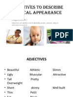 Adjectives To Describe Physical Appearance