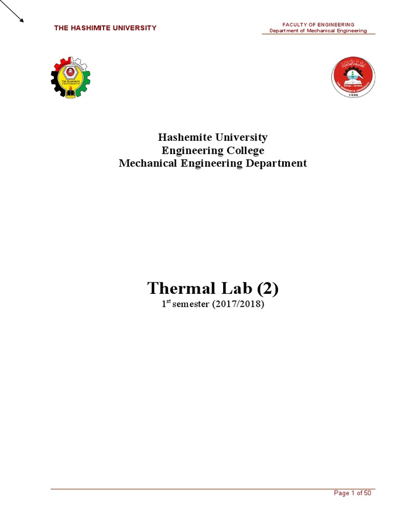 Mechanical Engineering Lab Experiments | PDF | Heat Transfer ...