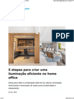 5 etapas iluminação home office