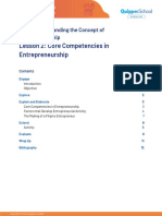 Core Competencies and Factors in Entrepreneurship