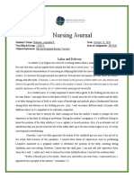 Nursing Journal: Labor and Delivery