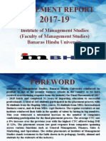 Placement Report: Institute of Management Studies (Faculty of Management Studies) Banaras Hindu University
