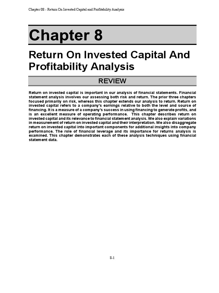 Financial Analysis for Investors | PDF | Return On Equity | Equity ...