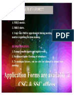 Application Forms Are Available at CSG & SSC Offices.: Facilitator!!!!