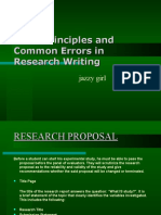 Errors in Research Writing