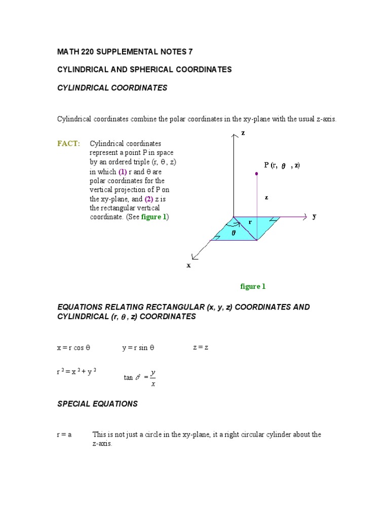 Cylindrical Coordinates Pdf – Gradient Cylindrical Coordinates – HXYIMD