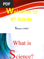 Elcome To 4 Grade: Cience 4 SSES