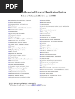 Msc2020-Mathematical Sciences Classification System: Editors of Mathematical Reviews and Zbmath