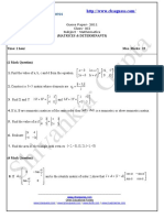 CBSE Guess Paper 2011 Class XII Mathematics Matrices & Determinants