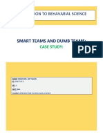 CASE STUDY - Smart Teams and Dumbs Teams.