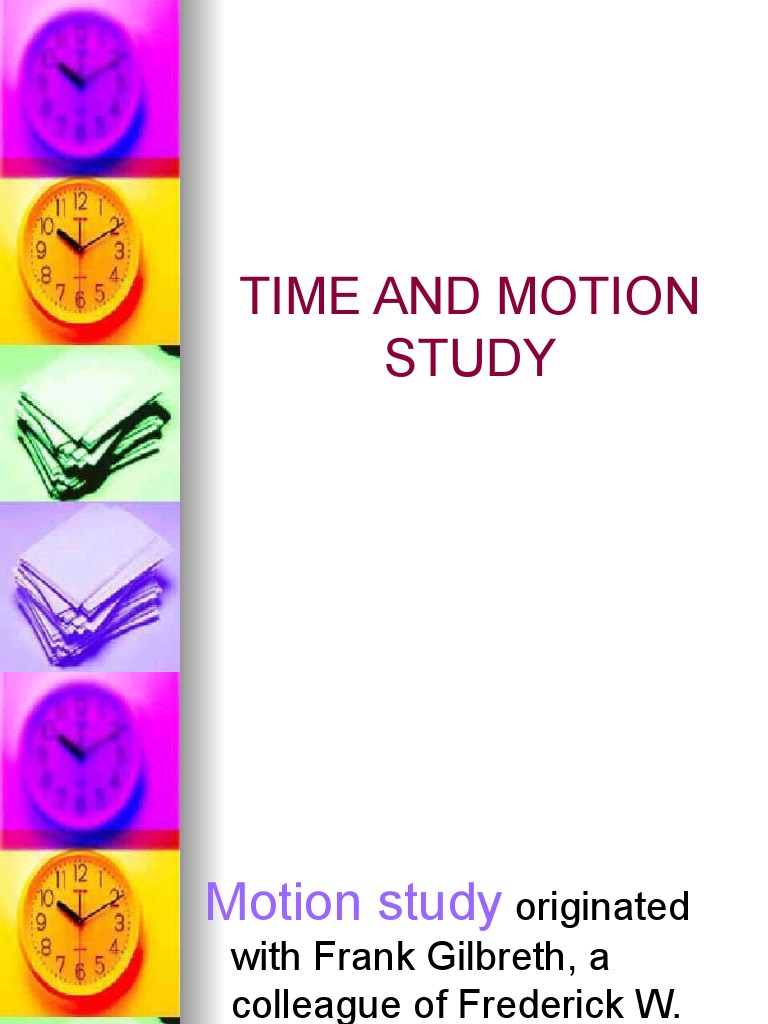 Time and Motion Study PDF Business
