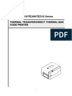 TE200/TE210/TE300/TE310 Series: Thermal Transfer/Direct Thermal Bar Code Printer