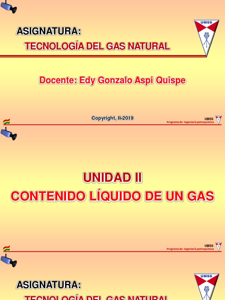 Presentacion de Tecnologia Del Gas Natural II-2019 U2 PDF | PDF ...