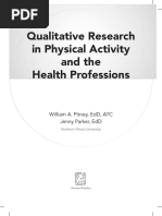 William A. Pitney Jenny Parker Qualitative Research in Physical Activity and The Health Professions 2009 PDF