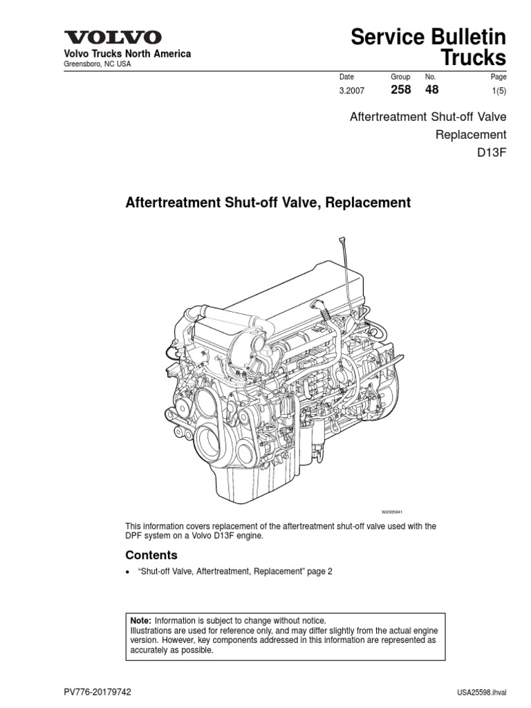 Aftertreatment Shutoff Valve Replacement PDF Valve Mechanical Engineering