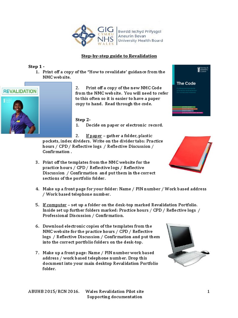 Step-By-Step Guide To Revalidation Step 1 | PDF | Nursing | Health Care