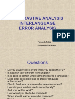Contrastive Analysis Interlanguage Error Analysis: Fernando Rubio Universidad de Huelva