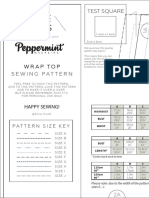 Test Square: Wrap Top Sewing Pattern