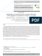 Sustainable Use of Industrial-Waste As Partial Replacement of Fine Aggregate For Preparation of Concrete - A Review