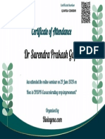Certificate For DR Surendra Prakash Gupta For CRISPR Webinar Certificate PDF