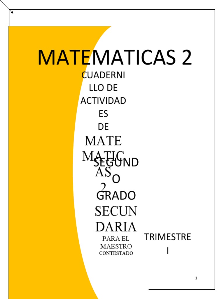 Cuadernillo de Matemáticas 2 Secundaria | PDF | Cantidades fisicas ...