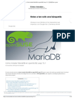 ▷ Cómo instalar MariaDB en openSUSE Leap 15.1 ✅ [2020] Paso a paso