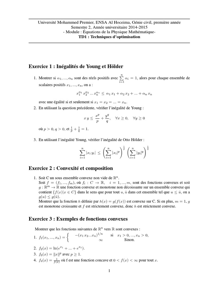 Inégalités de Young et Convexité PDF Fonction monotone Inégalité — free download