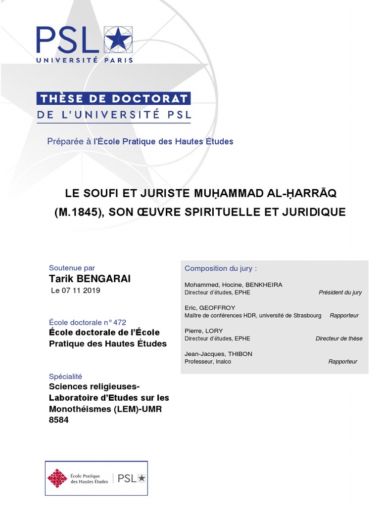 Muhammad al-Harrâq : Œuvre et Héritage | PDF | Soufisme | Coran