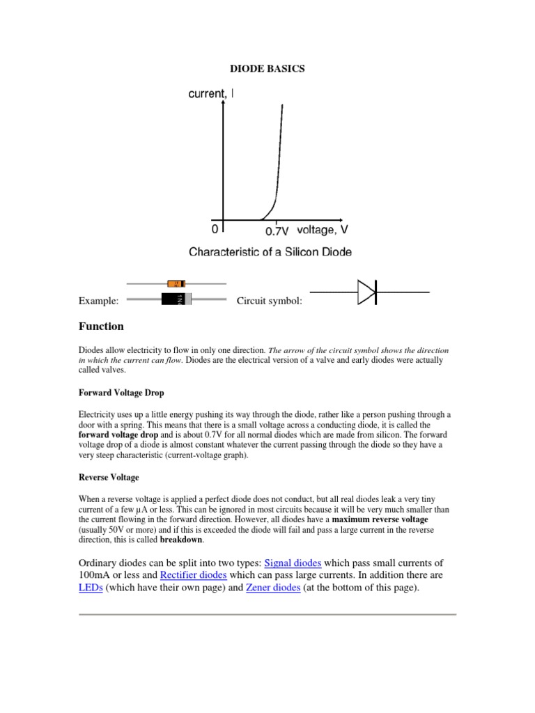 Diode Basics Diode Rectifier Free 30day Trial Scribd