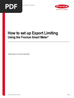 SE TEA Quick Guide How To Set Up Export Limiting Using The Fronius Smart Meter en AU