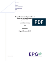 The Performance of Geotextiles in Concrete Block Permeable Pavements Literature Review For Interpave Report October 2007