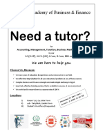 Need A Tutor?: Do You