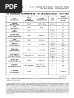 UV Stabilized PC WONDERLITE Characteristics PC-115U: January 23, 2014