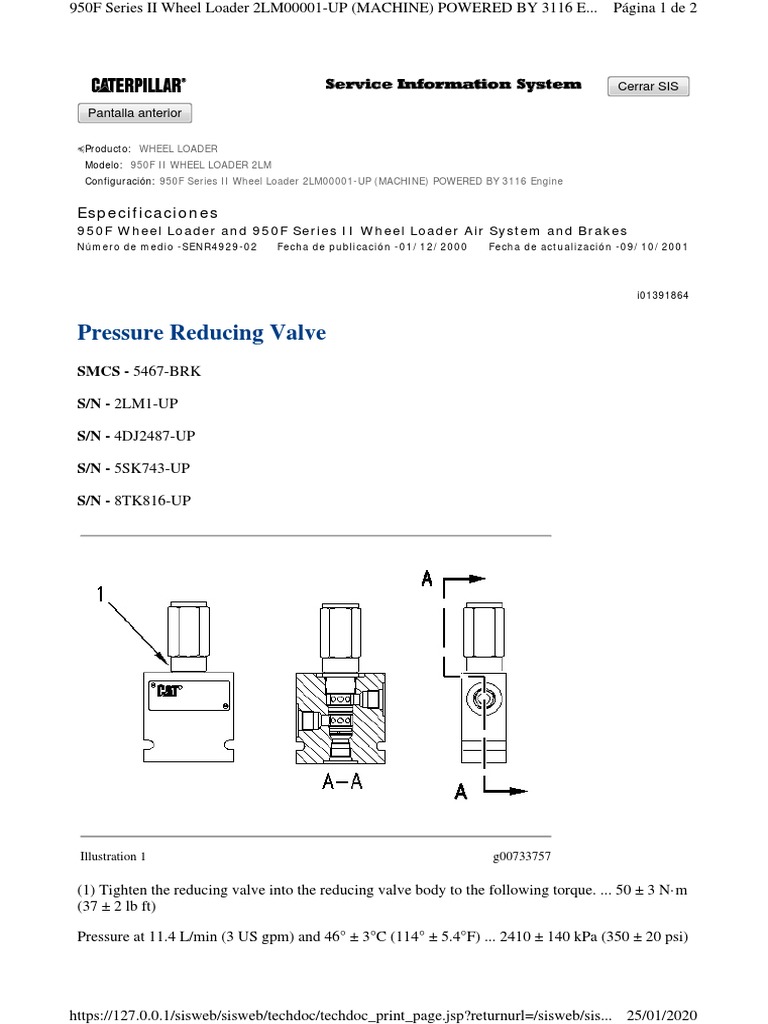 Pressure Reducing Valve: Especificaciones | PDF