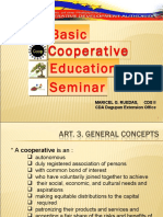 Basic Education Seminar For Cooperatives