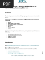 Pattern 6A: Primary Prevention/Risk Reduction For Cardiovascular/Pulmonary Disorders