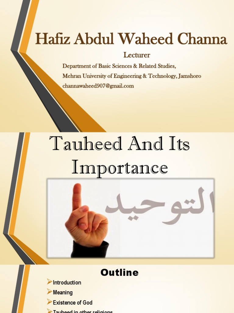 Importance of Tauheed in Islam | PDF | Tawhid | God In Islam