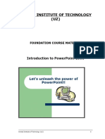 Ansted Institute of Technology (Uz) : Introduction To Powerpoint 2000