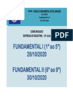 Comunicado - Boletins