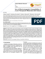 Microwave Evaluation of Electromagnetic Compatibility of Dielectric Remedial and Therapeutic Materials With Human Body
