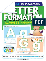 26 Placemats Teach Alphabet Handwriting